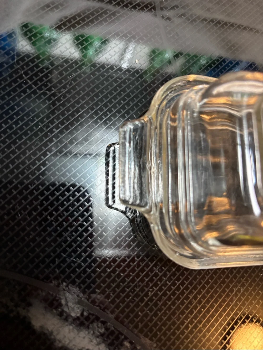 Vintage Art Deco Glass Butter Dish EUC